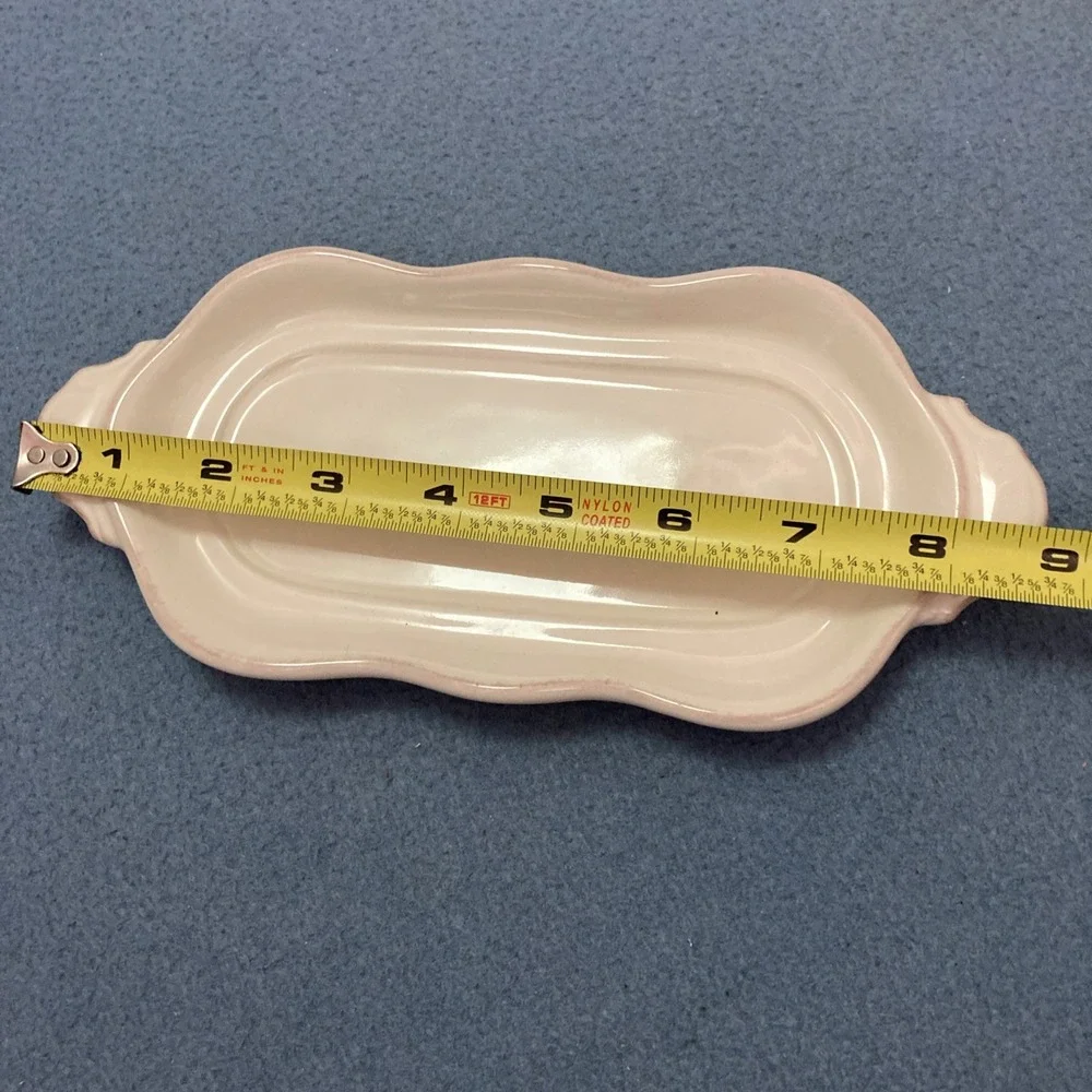 Longaberger Pottery Vintage Vines Cream Butter Dish - No Lid